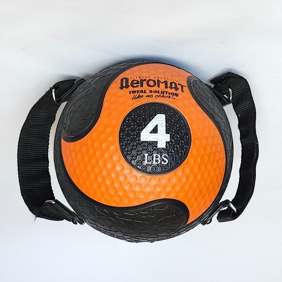 Aeromat Deluxe Medicine Ball with Grip Straps Built In - Picture 2 of 6